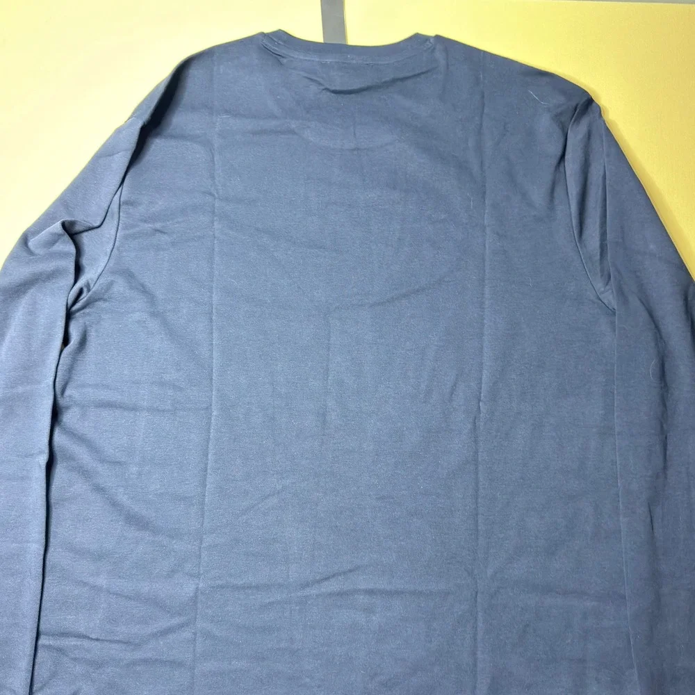 NEW BananaRepublic Luxury-Touch Long-Sleeve T-Shirt Navy Blue‎ XL 873604-03-1